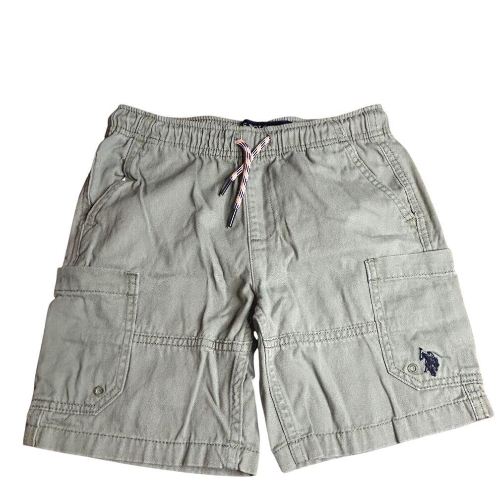 US Polo boys' cargo shorts in sage size Medium 8